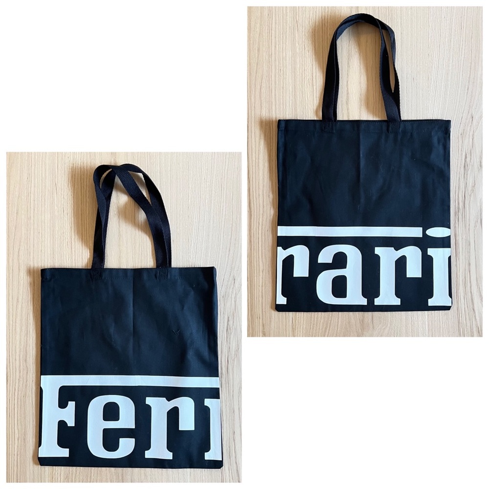 B&W Ferrari Logo Tote